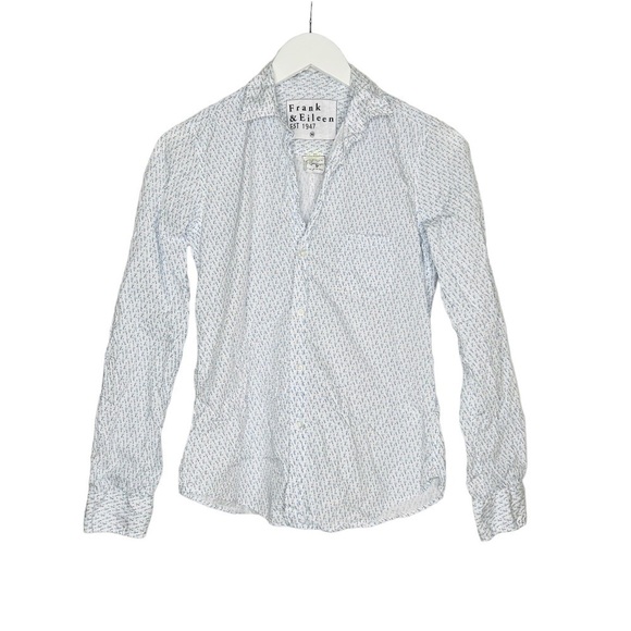 Frank Eileen Barry Signature Crinkle Shirt Flamingo Print Size XS - Picture 2 of 12